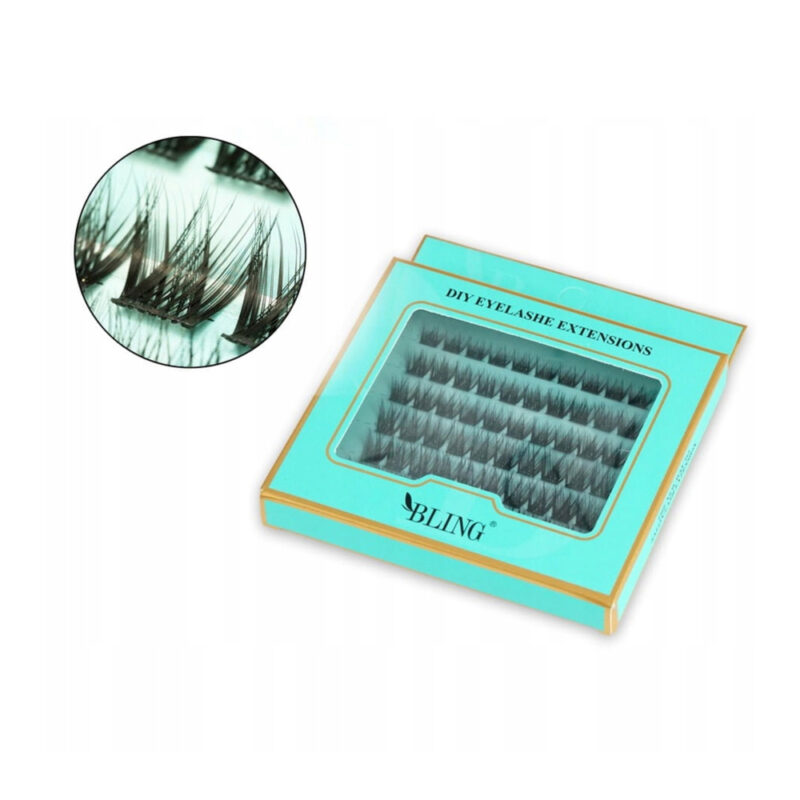 Sztuczne rzęsy Bondingowe Bling FD 24 C CURL czarne naturalne trwałe edamaris