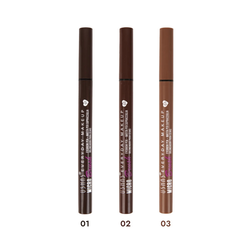 USHAS Everyday Makeup Micro Brush Pisak do brwi makijaż edamaris marker długotrwały precyzyjny brąz kolory odcienie
